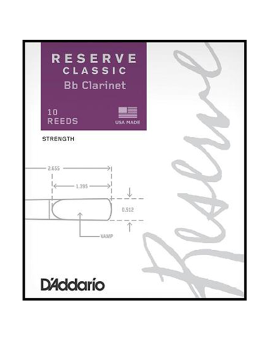 D'ADDARIO RESERVE CLASSIC 10 ANCHES CLARINETTE SIB 2.5