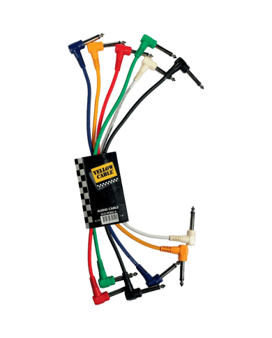YELLOW CABLE LOT  6 CABLES RACCORD 30 CM