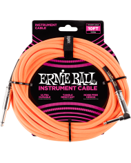 ERNIE BALL - EEB 6079 Jack/jack coudé 3m orange fluo