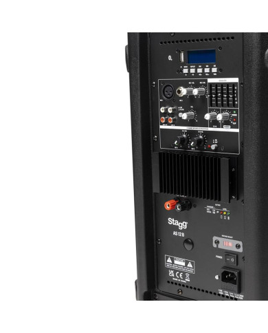 Stagg Enceinte AS10B 2 Voies 12" Batterie Bluetooth 150w + 2 Micros UHF