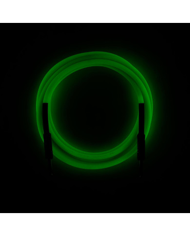 Fender Pro Glow in the Dark, Câble Phosphorescent 3 Mètres, Vert