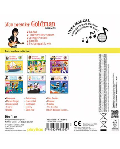Livre musical - Mon premier Goldman Volume 2
