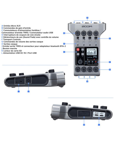 Zoom - Enregistreur P4 Portrak