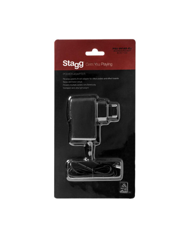 Stagg - Adaptateur Secteur pour Pédale d'effet 9V 1A