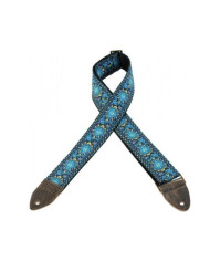 Levy's - Courroie  5 cm, tissu avec motifs Hootenany, dos cuir - Design 004