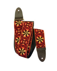 Levy's - Courroie 5 cm, tissu avec motifs Hootenany, dos cuir - Design 021