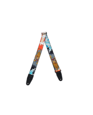 Levy's - Sangle 5cm, polyester, embout cuir, avec motifs - Design 124