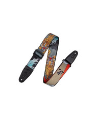 Levy's - Sangle 5cm, polyester, embout cuir, avec motifs - Design 124