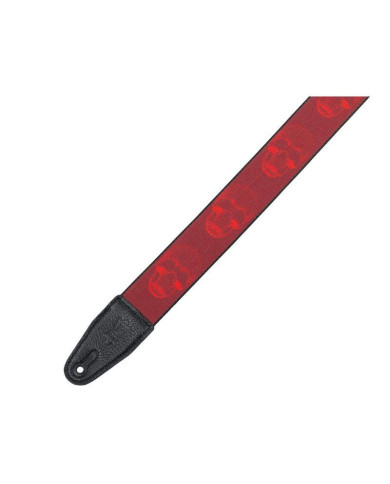 Levy's - Sangle 5cm, polyester, embout cuir, avec motifs - Design 114