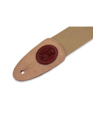 Levy's - Sangle 5 cm, coton, avec logo en cuir - Tan