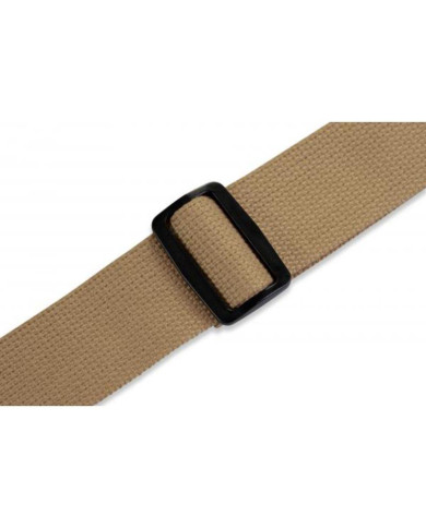 Levy's - Sangle 5 cm, coton, avec logo en cuir - Tan