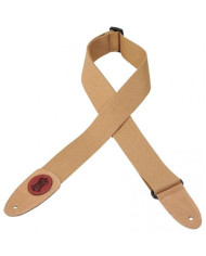 Levy's - Sangle 5 cm, coton, avec logo en cuir - Tan