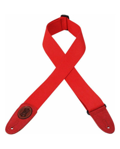 Levy's - Sangle 5 cm, coton, avec logo en cuir - Rouge