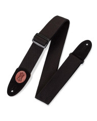 Levy's - Sangle 5 cm, coton, avec logo en cuir - Noir