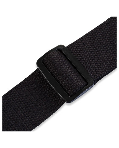 Levy's - Sangle 5 cm, coton, avec logo en cuir - Noir