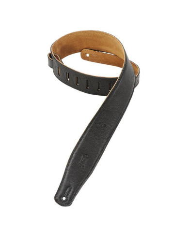 Levy's - Sangle Cuir rembourré, dos daim, 6,4 cm - Black