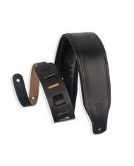 Levy's - Sangle cuir 6,4 cm, rembourrée, avec rebord de confort - Black