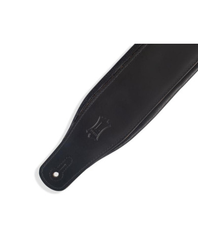 Levy's - Sangle cuir 6,4 cm, rembourrée, avec rebord de confort - Black