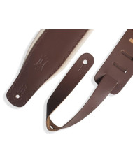Levy's - Sangle cuir 6,4 cm, rembourrée, avec rebord de confort - Marron