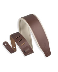 Levy's - Sangle cuir 6,4 cm, rembourrée, avec rebord de confort - Marron