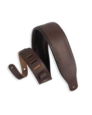 Levy's - Sangle cuir 6,4 cm, rembourrée, avec rebord de confort - Marron Foncé