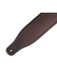 Levy's - Sangle cuir 6,4 cm, rembourrée, avec rebord de confort - Marron Foncé