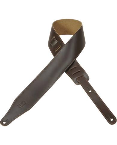 Levy's - 6,4 cm, cuir avec coutures décoratives - Dark Brown