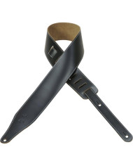 Levy's - 6,4 cm, cuir avec coutures décoratives - Black