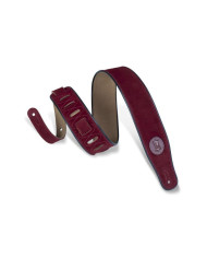 Levy's - Sangle 6,4 cm, avec rebord noir, avec logo Levy's en cuir - Burgundy