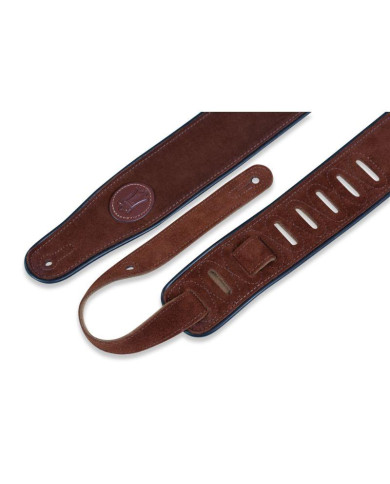 Levy's - Sangle 6,4 cm, avec rebord noir, avec logo Levy's en cuir - Marron