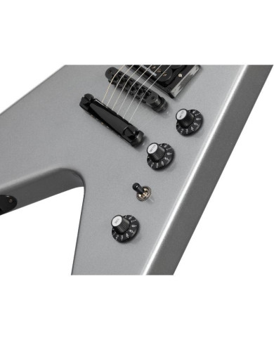 Gibson - Guitare Electrique Dave Mustaine Flying V Silver Metallic