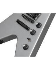 Gibson - Guitare Electrique Dave Mustaine Flying V Silver Metallic