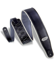 Levy's - Sangle 7 cm, vinyle réversible, bord blanc - Black