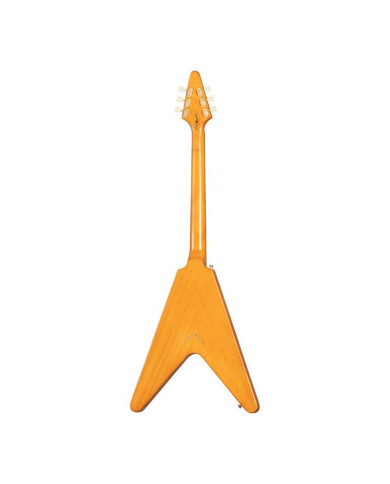 Epiphone - Guitare Electrique Original 1958 Flying V Korina White Pickguard - Aged Natural