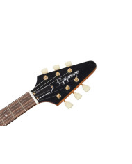 Epiphone - Guitare Electrique Original 1958 Flying V Korina White Pickguard - Aged Natural