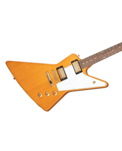 Epiphone - Guitare Electrique Original 1958 Explorer Korina White Pickguard - aged natural