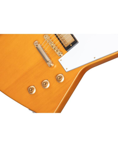 Epiphone - Guitare Electrique Original 1958 Explorer Korina White Pickguard - aged natural