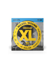 D'Addario - Cordes en nickel pour guitare électrique D'Addario EXL125, Super Light Top/Regular Bottom, 9-46