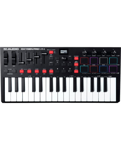 M-Audio - Clavier Maitre Oxygen Pro Mini 32 Touches Usb Midi 8 pads - OXYGENPROMINI