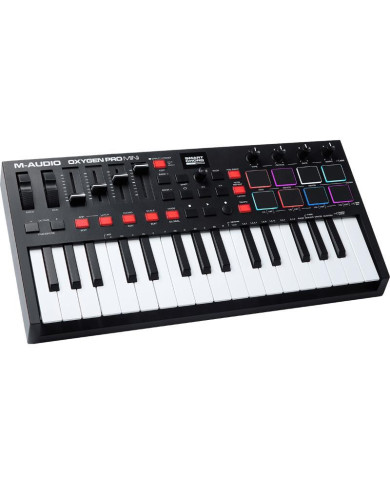 M-Audio - Clavier Maitre Oxygen Pro Mini 32 Touches Usb Midi 8 pads - OXYGENPROMINI
