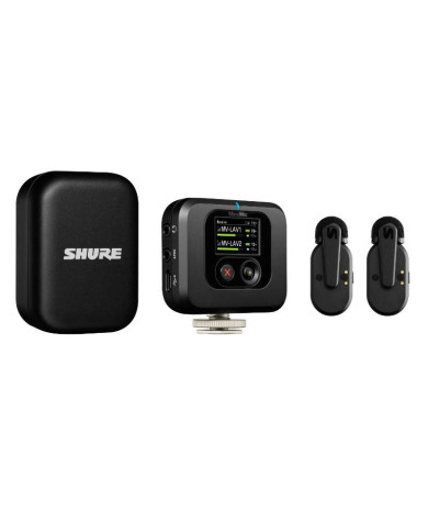 Shure - Kit complet Récepteur, 2 Micro cravate sans fil et boîtier de charge - MV-TWO-KIT-Z6