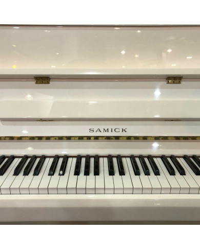 Samick - Piano droit S108 Blanc Brillant - Occasion