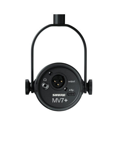 Shure - Micro de podcast XLR & USB-C Noir MV7+ - SSE MV7+-K
