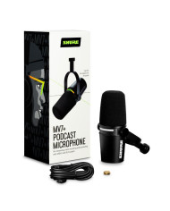 Shure - Micro de podcast XLR & USB-C Noir MV7+ - SSE MV7+-K