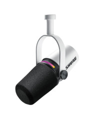 Shure - Micro de podcast XLR & USB-C Blanc MV7+ - SSE MV7+-W