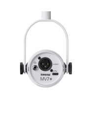 Shure - Micro de podcast XLR & USB-C Blanc MV7+ - SSE MV7+-W
