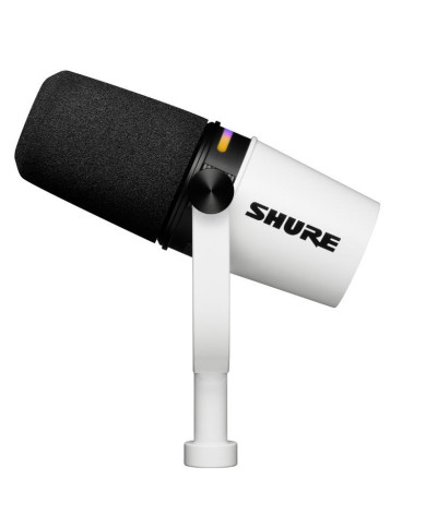 Shure - Micro de podcast XLR & USB-C Blanc MV7+ - SSE MV7+-W
