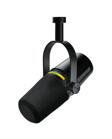 Shure - Bundle Micro de Podcast MV7+ noir avec stand de table - SSE MV7+-K-BNDL