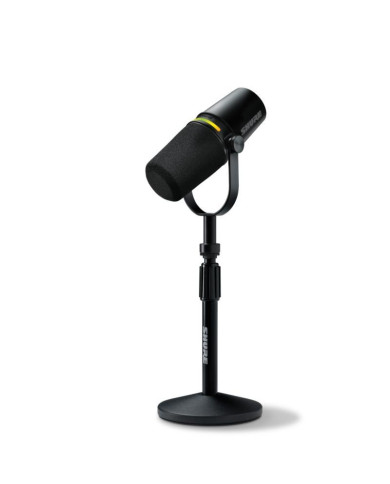 Shure - Bundle Micro de Podcast MV7+ noir avec stand de table - SSE MV7+-K-BNDL