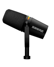 Shure - Bundle Micro de Podcast MV7+ noir avec stand de table - SSE MV7+-K-BNDL